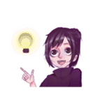 Gray Doll [Draw All Day]（個別スタンプ：35）