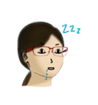 always wear glasses（個別スタンプ：2）