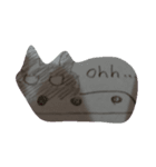シンプルウサギ（個別スタンプ：4）