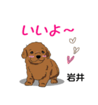 岩井さんが使う可愛い子犬の名前スタンプ（個別スタンプ：7）
