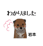 岩本さんが使う可愛い子犬の名前スタンプ（個別スタンプ：5）