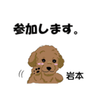 岩本さんが使う可愛い子犬の名前スタンプ（個別スタンプ：8）