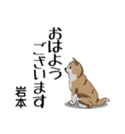 岩本さんが使う可愛い子犬の名前スタンプ（個別スタンプ：17）