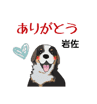 岩佐さんが使う可愛い子犬の名前スタンプ（個別スタンプ：3）