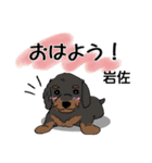 岩佐さんが使う可愛い子犬の名前スタンプ（個別スタンプ：18）