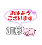 加藤「かとう」さん専用。日常会話（個別スタンプ：1）