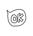 挨拶 吹き出し 手書き（個別スタンプ：10）