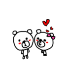 White Happy Bear（個別スタンプ：36）