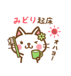 ＊みどり＊のお名前ねこスタンプ（個別スタンプ：5）