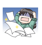 白紙とたたかうひと（個別スタンプ：4）