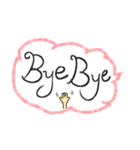 Bubble language - handwritten articles（個別スタンプ：4）