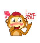 Always Having Fun Monkeys_Valentine_1（個別スタンプ：3）