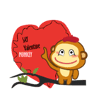 Always Having Fun Monkeys_Valentine_1（個別スタンプ：9）