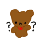 可愛いクマの感情いろいろ表現スタンプ（個別スタンプ：1）