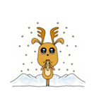 Deer  in white Snow（個別スタンプ：3）