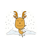 Deer  in white Snow（個別スタンプ：8）