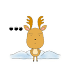 Deer  in white Snow（個別スタンプ：14）