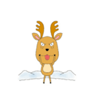 Deer  in white Snow（個別スタンプ：18）