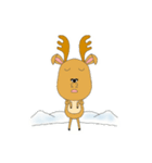 Deer  in white Snow（個別スタンプ：22）