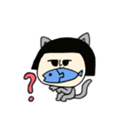 サチエたん 〜犬も猫もどっちも好きなの〜（個別スタンプ：2）