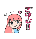 onnnanoko Sticker（個別スタンプ：3）