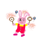 lovely pink pink rabbit（個別スタンプ：15）