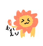 挨拶や日常の言葉をゆるく描きました。（個別スタンプ：7）