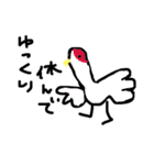 挨拶や日常の言葉をゆるく描きました。（個別スタンプ：8）