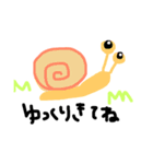挨拶や日常の言葉をゆるく描きました。（個別スタンプ：19）