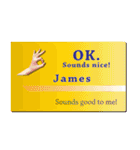 名刺風日常会話『James』専用（個別スタンプ：6）