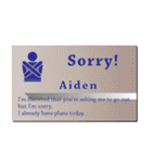 名刺風日常会話『Aiden』専用（個別スタンプ：8）