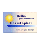 名刺風日常会話『Christopher』専用（個別スタンプ：2）