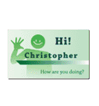 名刺風日常会話『Christopher』専用（個別スタンプ：4）