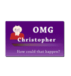 名刺風日常会話『Christopher』専用（個別スタンプ：10）