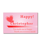 名刺風日常会話『Christopher』専用（個別スタンプ：12）