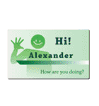 名刺風日常会話『Alexander』専用（個別スタンプ：4）