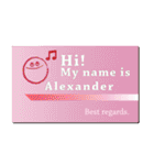 名刺風日常会話『Alexander』専用（個別スタンプ：20）