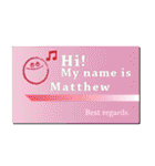 名刺風日常会話『Matthew』専用（個別スタンプ：20）