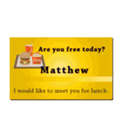 名刺風日常会話『Matthew』専用（個別スタンプ：35）