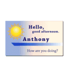 名刺風日常会話『Anthony』専用（個別スタンプ：2）