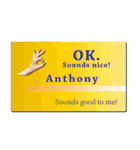 名刺風日常会話『Anthony』専用（個別スタンプ：6）