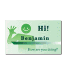 名刺風日常会話『Benjamin』専用（個別スタンプ：4）