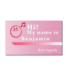 名刺風日常会話『Benjamin』専用（個別スタンプ：20）