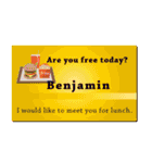 名刺風日常会話『Benjamin』専用（個別スタンプ：35）