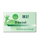 名刺風日常会話『Daniel』専用（個別スタンプ：4）