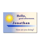 名刺風日常会話『Jonathan』専用（個別スタンプ：2）