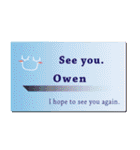 名刺風日常会話『Owen』専用（個別スタンプ：40）