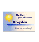 名刺風日常会話『Brayden』専用（個別スタンプ：2）