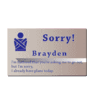 名刺風日常会話『Brayden』専用（個別スタンプ：8）