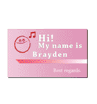 名刺風日常会話『Brayden』専用（個別スタンプ：20）